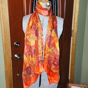 LJ Rose Floral Design Scarf